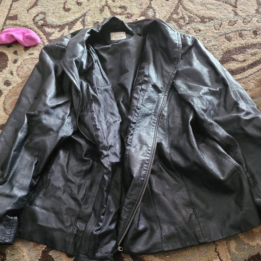 Faux leather jacket